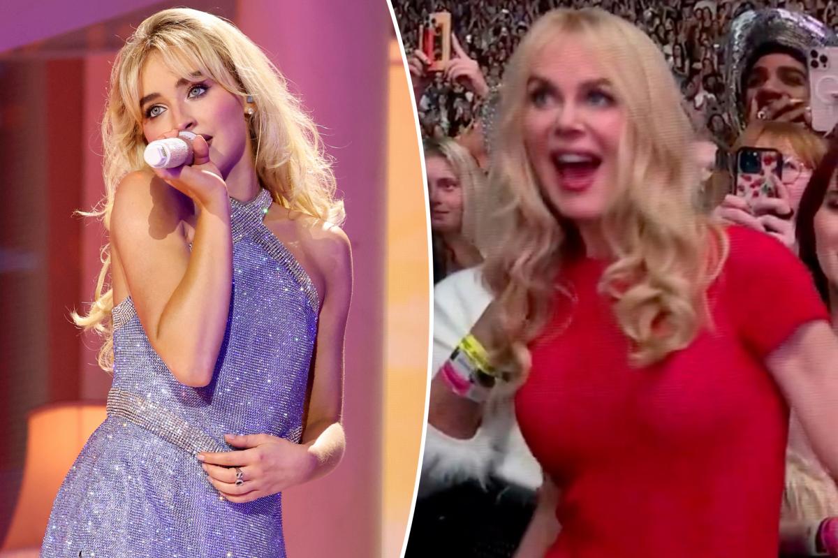 Newly single Nicole Kidman gets ‘arrested’ by Sabrina Carpenter at Nashville concert
