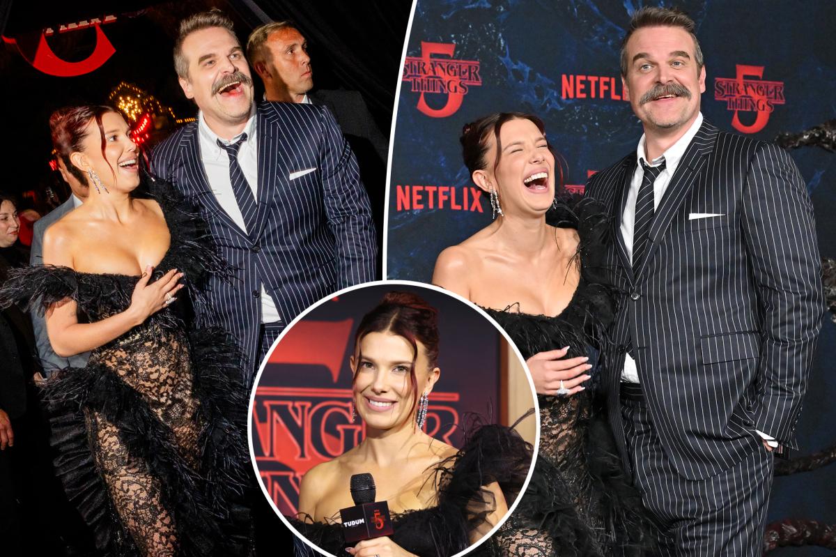 Millie Bobby Brown speaks out about David Harbour relationship at ‘Stranger Things 5’ premiere — as EPs address bullying claims