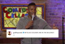 Godfrey Cracks Up The National Guard With His “Racist Trump” Routine
