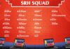 Sunrisers Hyderabad: Full List of Players for IPL 2026