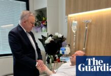 ‘Best of our country’: Australian prime minister visits Bondi hero Ahmed al-Ahmed in Sydney hospital