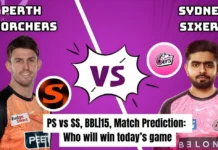 PS vs SS, BBL|15, Match Prediction: Who will win today’s game between Perth Scorchers and Sydney Sixers?