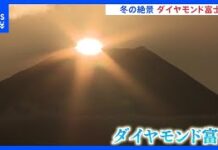 Visitors Drawn to Spectacular Diamond Fuji