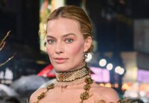 Margot Robbie wears racy sheer corset as celebrities attend Wuthering Heights premiere