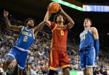 Chad Baker-Mazara goes down during USC’s deflating loss to Nebraska