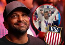 FBI Director Kash Patel Parties With U.S. Men’s Olympic Hockey Team After Gold Medal Win