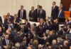 Brawl erupts in Turkish parliament as two parties throw punches over justice minister’s appointment