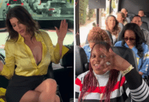 Former Miss Universe Albania Angela Martini Pulls Oracle Cards on ‘TMZ Brunch Bus’