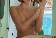 Guess The Topless Top Model In This NSFW Sexy Selfie!
