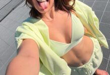 Guess the Babe Acting a Little Strange in a Skimpy Tennis Outfit