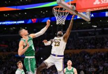 Lakers’ struggles against physicality highlighted in loss to Celtics