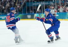 Brady Tkachuk helps USA men’s hockey survive Denmark scare for second Olympics win