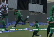 WATCH: Babar Azam and Shaheen Afridi combine to take a spectacular catch in PAK vs NED clash at T20 World Cup 2026
