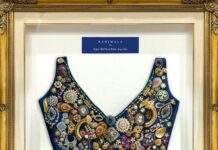 This bejewelled angrakha blouse is a tribute to Jaipur’s Johri Bazaar