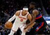 Knicks’ Josh Hart exits early after reinjuring right ankle again