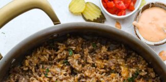 One Pan Cheeseburger Rice