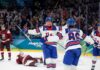 US men’s hockey overcomes slow start to beat Latvia in 2026 Olympics opener