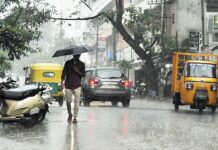 Sudden Rain Bring Relief to People in Hyderabad from Heat Conditions