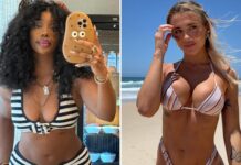 SZA vs. Tammy Hembrow Who’d You Rather?! Bikini Babes In Stripes Edition
