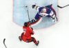 Connor Hellebuyck’s miraculous save on Devon Toews rescued USA in gold-medal win
