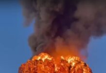 Horrifying video captures massive Russian fireball in fuel tanker blast