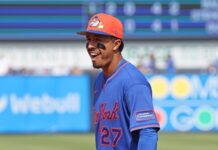 Mark Vientos enjoyed getting ‘feet wet’ at first base in spring game as Mets explore fit