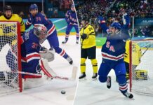 US men’s hockey team edges past Sweden to set up Olympic semifinal with Slovakia