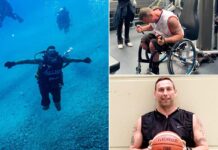 Paraplegic amputee completes world’s deadliest dive