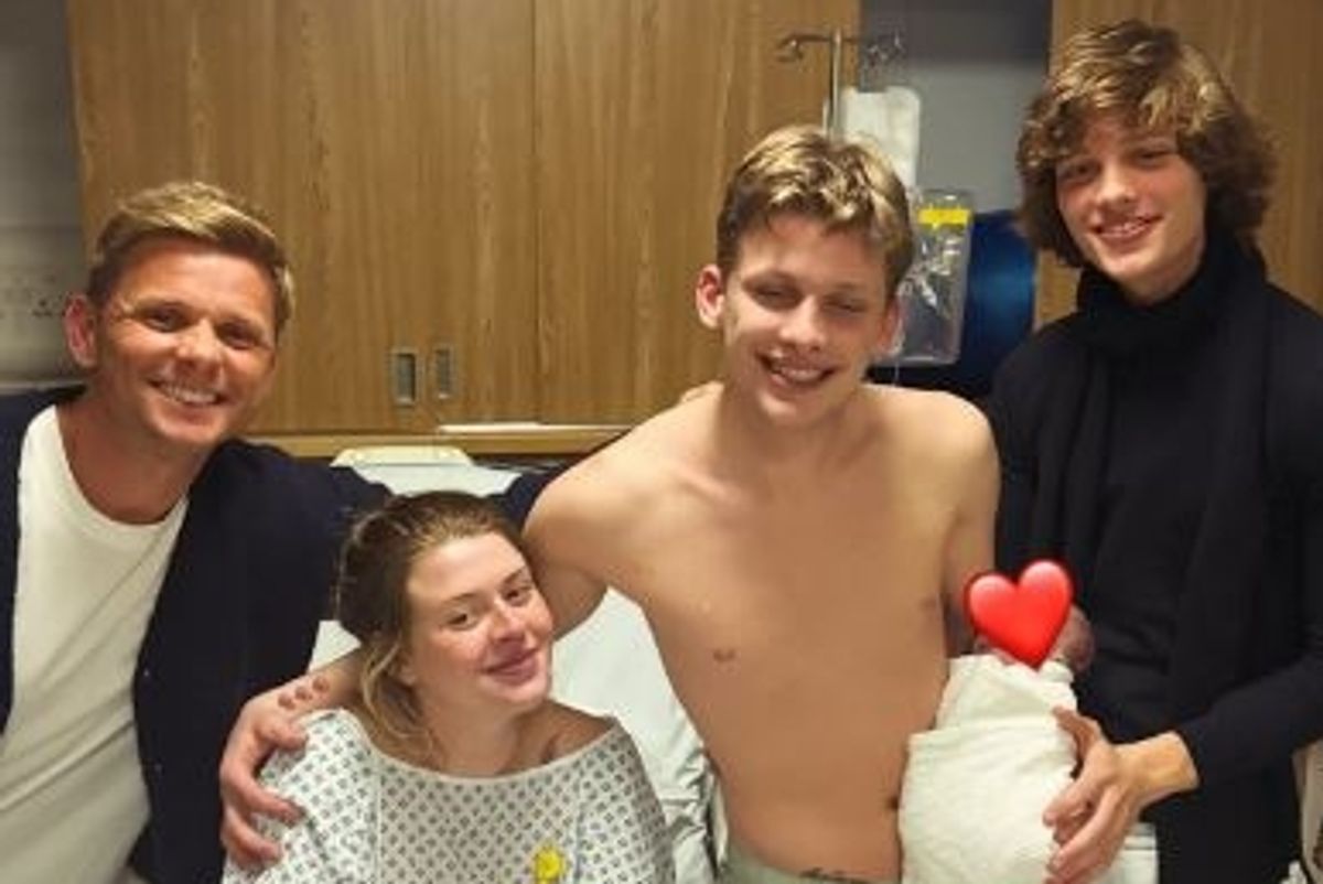 Jeff Brazier cuddles newborn granddaughter on Jade Goody’s anniversary as he reunites with sons Freddy and Bobby