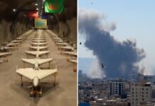 Iran unveils enormous supply of naval suicide drones in chilling footage from underground ‘missile city’