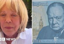 Churchill’s granddaughter happy with his picture being replaced on £5 note