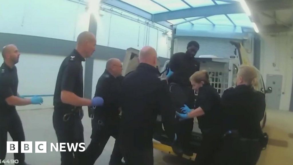 Killer kicked officer at station, inquiry shown