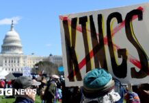‘No Kings’ protesters gather across the US as Bruce Springsteen joins rally