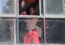 Joshua Jackson Works Out Shirtless at a Boxing Gym in LA, On Video