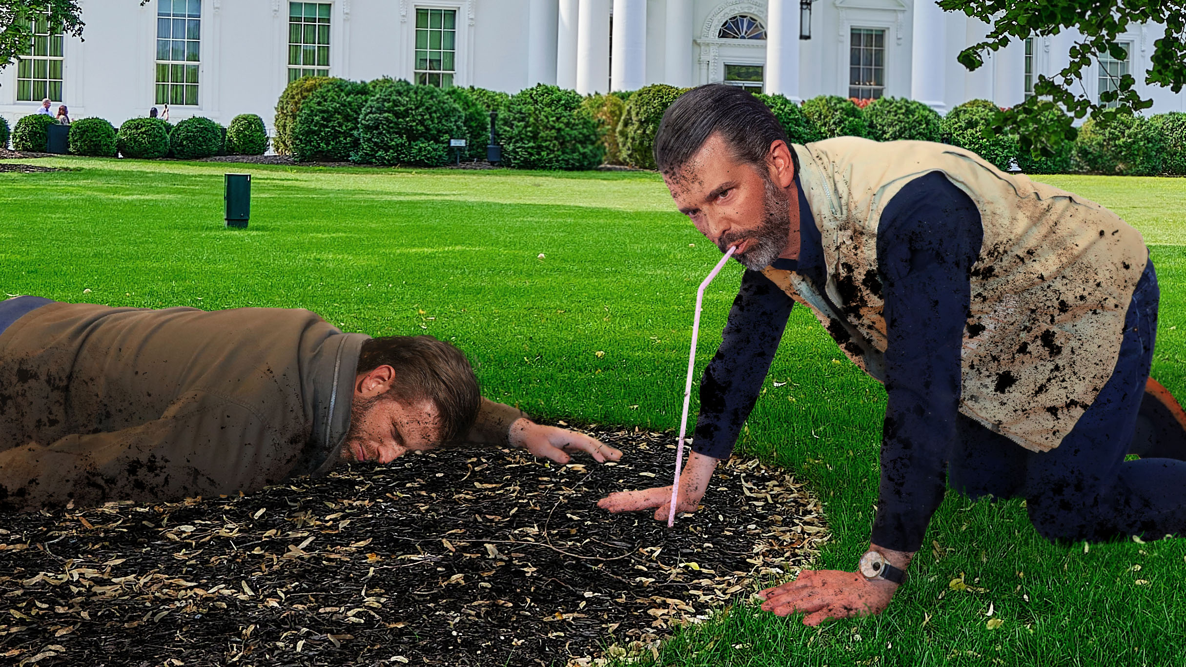 Dirt-Covered Trump Boys Attempt To Siphon Gas From Ground
