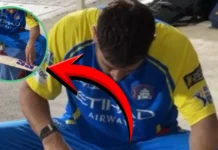 WATCH: MS Dhoni repairs his bat using an electric sander during IPL 2026 practice session