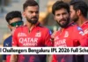 Royal Challengers Bengaluru IPL 2026 Full Schedule: Date, Time & Venues of RCB matches