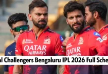 Royal Challengers Bengaluru IPL 2026 Full Schedule: Date, Time & Venues of RCB matches