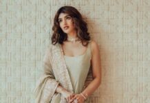 Sreeleela’s pistachio anarkali is a mélange of zardozi, badla and gota patti