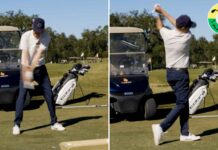 Try this during the backswing for an instant swing speed boost