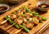 Chicken and Snow Pea Skewers