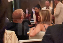 Kevin Costner and Brooks Nader Get Close While Chatting at Las Vegas Casino