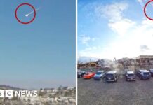 Moment suspected meteor is spotted over Ohio and Pennsylvania