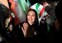 Iranian football players celebrated in Tehran