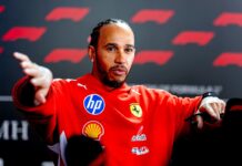 Lewis Hamilton steals the show at Yokohama car meet as he rolls up in Ferrari F40