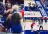 Referee knocked out in wild women’s college basketball brawl that saw eight ejections