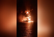 Massive fires on two oil tankers after attack in Iraqi waters
