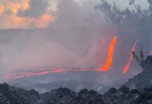 Video shows lava from volcano eruption on France’s Réunion Island reaching ocean