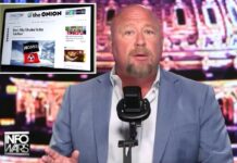 Furious Alex Jones vows to fight takeover of Infowars by The Onion — asks his audience to buy up merch
