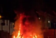 “Major security alert” in Northern Ireland as car explodes outside police station